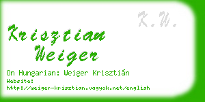 krisztian weiger business card